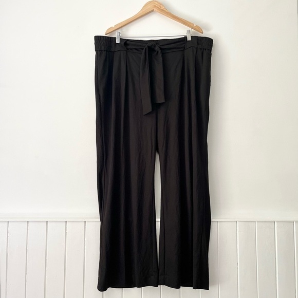 Reitmans Signature Black Tie Belt Wide Leg Pants Size 22 - Picture 1 of 10